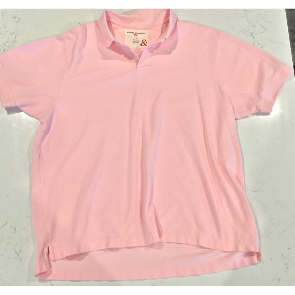 George & Martha Pink Men’s LG Polo Shirt 100% cotton made in Egypt